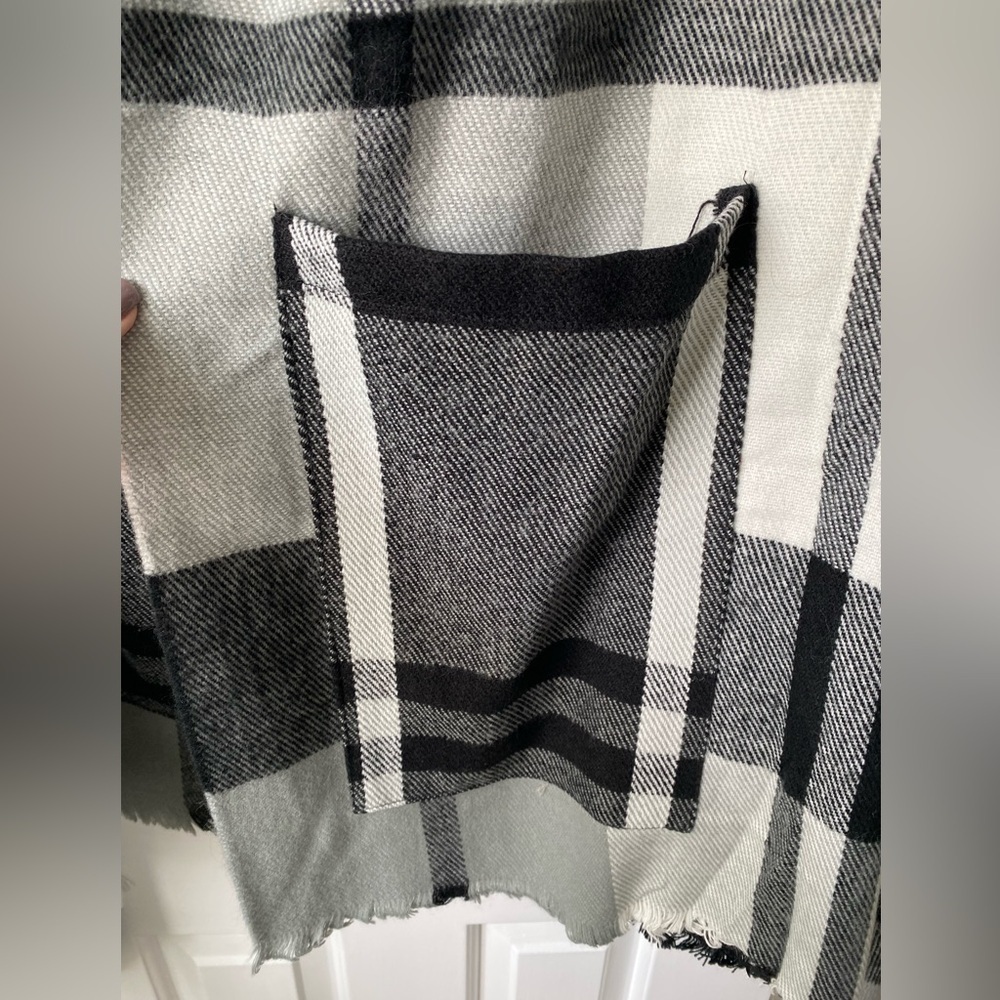Buffalo Plaid Shawl Jacket OS - Picture 2 of 6